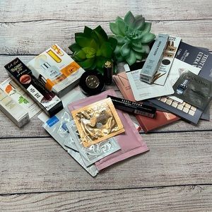 Make-up Sample Lot, lipstick, eye cream, brow stick & powder, lip stain, etc.